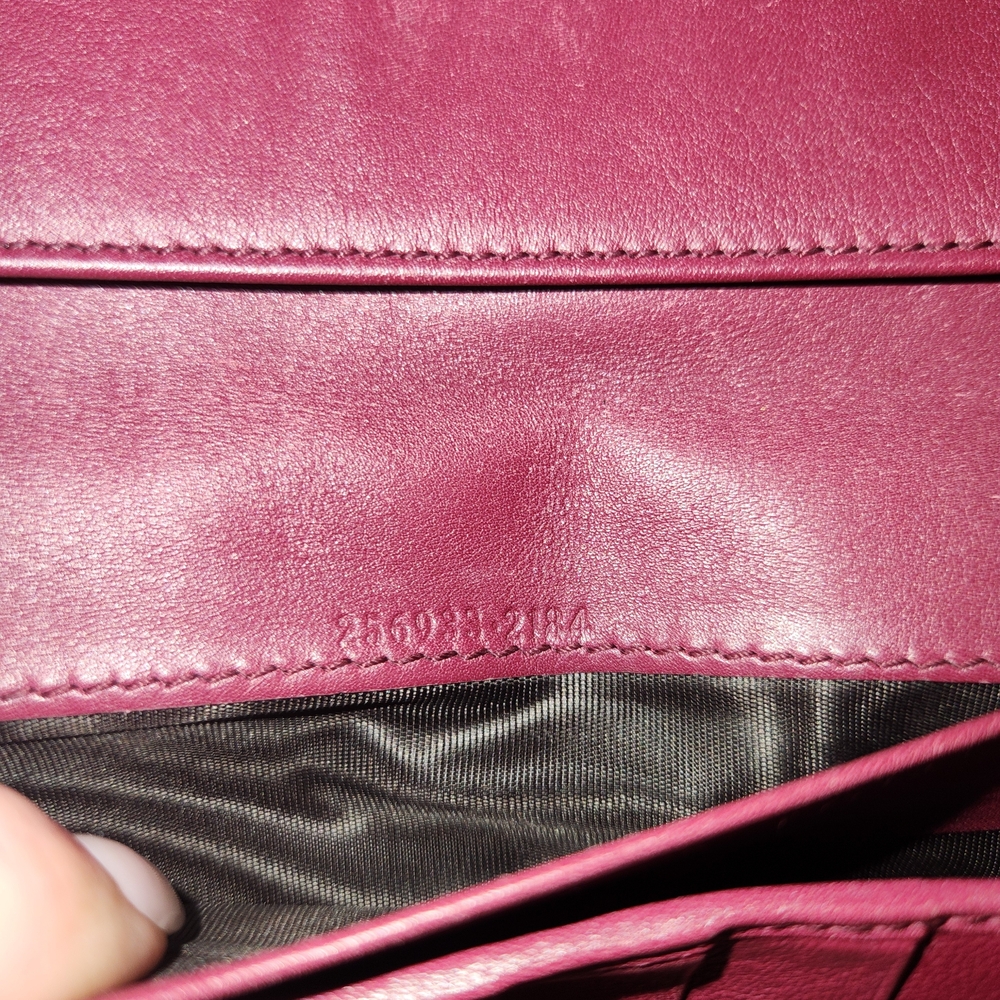 Gucci Plum Leather Continental Wallet - Embossed Monogram Comes With Dust Bag. - Picture 2 of 16
